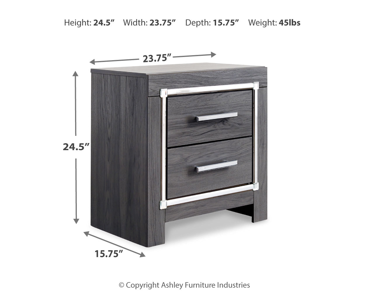 Lodanna Two Drawer Night Stand