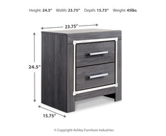 Lodanna Two Drawer Night Stand