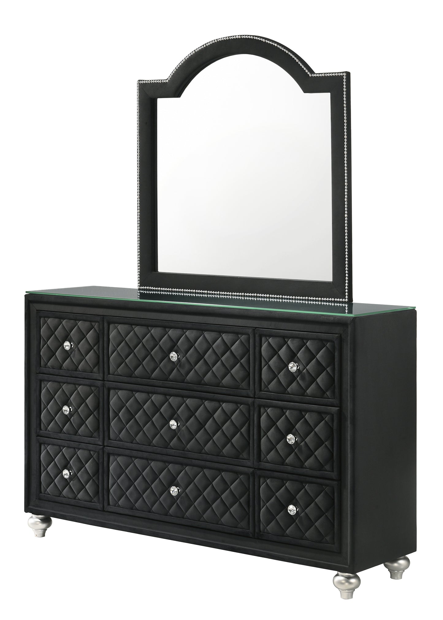 Cameo Dresser Mirror - Black
