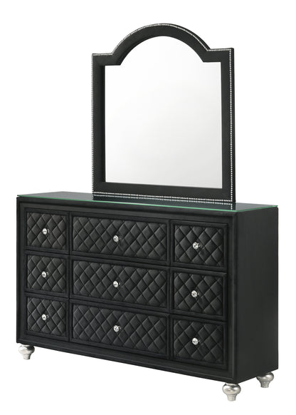 Cameo Dresser Mirror - Black
