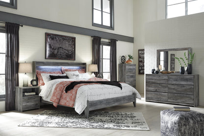 Baystorm King Panel Bed, Dresser, Mirror, Chest and 2 Nightstands