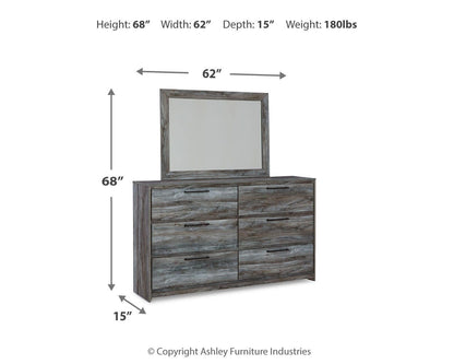 Baystorm Twin Panel Bed with Mirrored Dresser and Nightstand