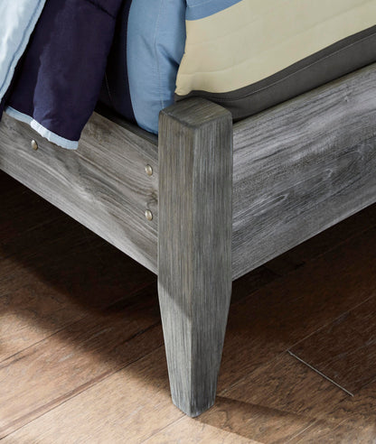 Baystorm King Panel Bed with Mirrored Dresser and Nightstand
