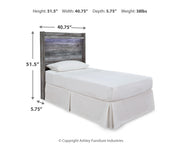 Baystorm Twin Panel Headboard with Mirrored Dresser and Nightstand