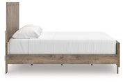 Rusticott King Panel Bed with Mirrored Dresser and Nightstand