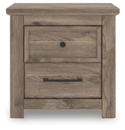 Rusticott King Panel Bed with Mirrored Dresser and Nightstand