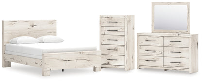 Lawroy Queen Panel Bed, Dresser, Mirror and Chest