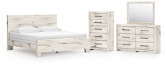 Lawroy King Panel Bed, Dresser, Mirror and Chest