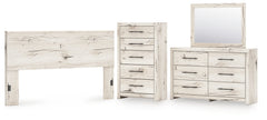 Lawroy King Panel Headboard, Dresser, Mirror and Chest