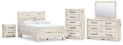Lawroy Full Panel Bed, Dresser, Mirror, Chest and Nightstand