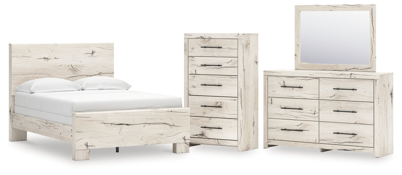 Lawroy Full Panel Bed, Dresser, Mirror and Chest
