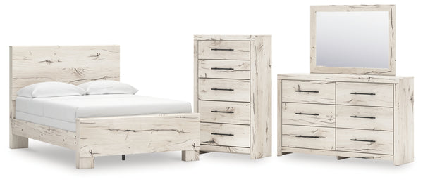 Lawroy Full Panel Bed, Dresser, Mirror and Chest