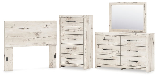 Lawroy Full Panel Headboard, Dresser, Mirror and Chest