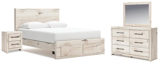 Lawroy Queen Panel Storage Bed, Dresser, Mirror and Nightstand
