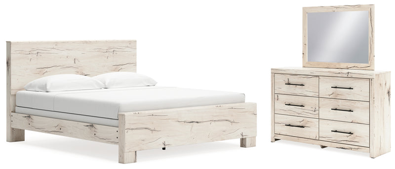 Lawroy King Panel Bed, Dresser and Mirror