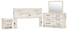 Lawroy King Panel Headboard, Dresser, Mirror and Nightstand