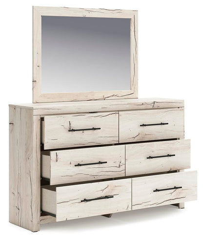 Lawroy Full Panel Storage Bed, Dresser, Mirror and Nightstand