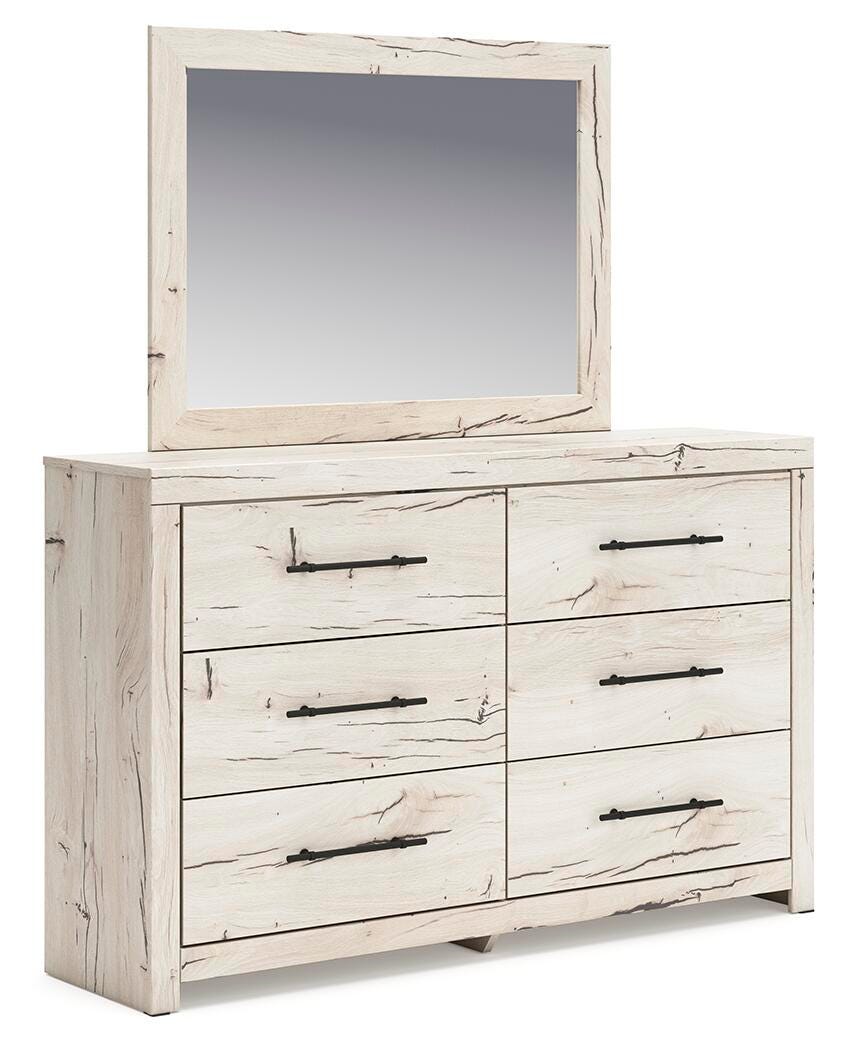 Lawroy Full Panel Storage Bed, Dresser, Mirror and Nightstand