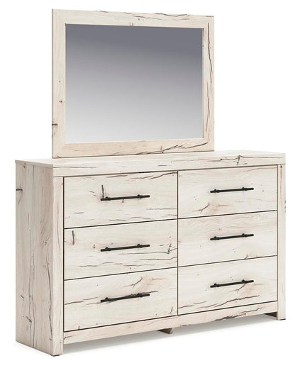 Lawroy Full Panel Storage Bed, Dresser, Mirror and Nightstand