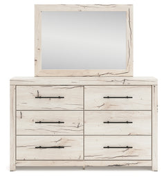 Lawroy King Panel Bed with Storage, Dresser, Mirror, Chest and Nightstand