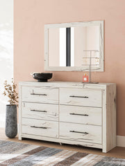 Lawroy King Panel Storage Bed, Dresser, Mirror and Nightstand