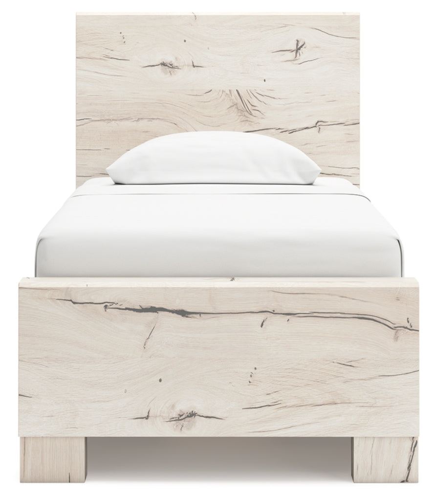 Lawroy Twin Panel Bed with Storage, Dresser and Mirror