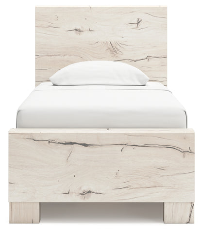 Lawroy Twin Panel Bed with Storage, Dresser and Mirror