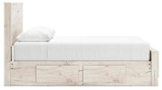 Lawroy Queen Panel Bed with Storage, Dresser and Mirror