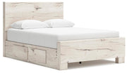 Lawroy Queen Panel Bed with Storage, Dresser and Mirror