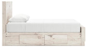 Lawroy Queen Panel Bed with Storage, Dresser and Mirror