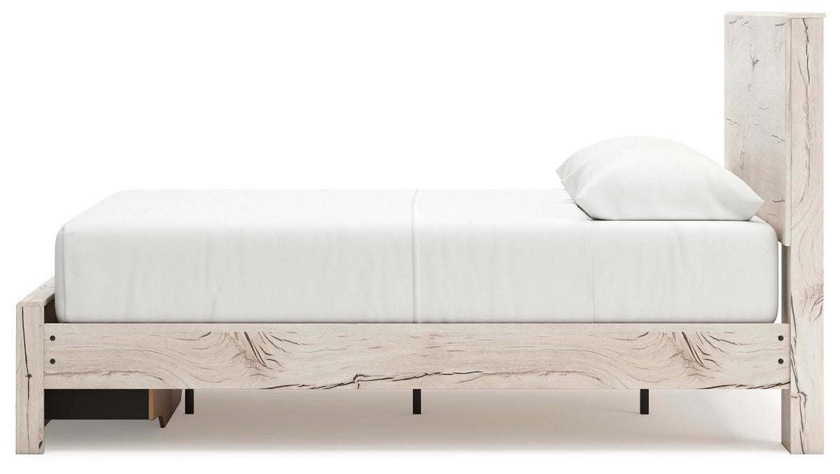 Lawroy Queen Panel Storage Bed, Dresser, Mirror and Nightstand