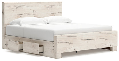 Lawroy King Panel Bed with Storage, Dresser and Mirror