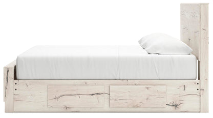 Lawroy King Panel Bed with Storage, Dresser and Mirror