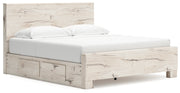 Lawroy King Panel Bed with Storage, Dresser and Mirror