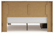 Lawroy King Panel Bed with Storage, Dresser and Mirror