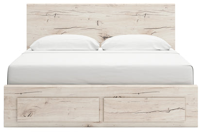 Lawroy King Panel Storage Bed, Dresser, Mirror and Nightstand