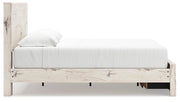 Lawroy King Panel Storage Bed, Dresser, Mirror and Nightstand