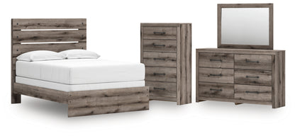 Graystorm Full Panel Bed, Dresser, Mirror and Chest
