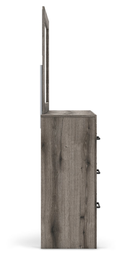 Graystorm Full Panel Bed with Storage, Dresser, Mirror, Chest and Nightstand