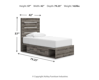 Urbanoore Twin Panel Storage Bed