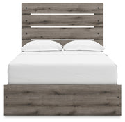 Graystorm Full Panel Bed with Storage, Dresser, Mirror and Nightstand