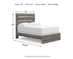 Graystorm Full Panel Bed, Dresser, Mirror and Nightstand