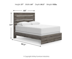 Graystorm Queen Panel Bed, Dresser, Mirror and Nightstand