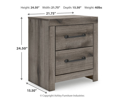Graystorm Full Panel Bed with Storage, Dresser, Mirror, Chest and Nightstand
