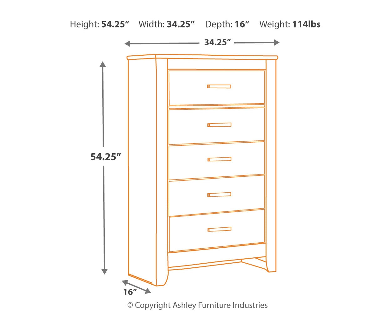 Brinxton Queen/Full Panel Headboard Bed with Mirrored Dresser and Chest