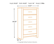 Brinxton Queen/Full Panel Headboard Bed with Mirrored Dresser and Chest