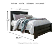 Brinxton Queen Panel Bed with Mirrored Dresser and Chest