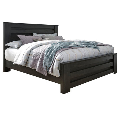 Brinxton King Panel Bed with Mirrored Dresser, Chest and Nightstand