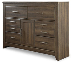 Juararo California King Panel Bed, Dresser, Chest and Nightstand