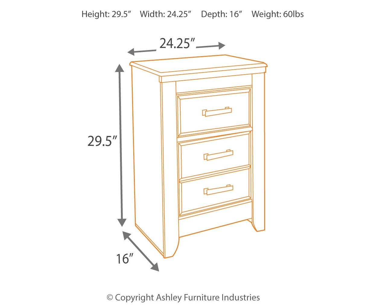 Juararo Two Drawer Night Stand